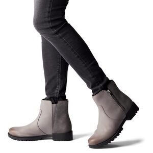 NEW Sorel Emile II Waterproof Zip Ankle Boots Quarry/Black, Taupe/Gray